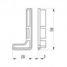 TULIP Gola profile end cap J - open, anodised aluminium R+L