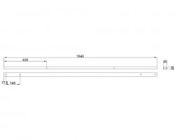 MILADESIGN coupling canal Linear LN1604 silver