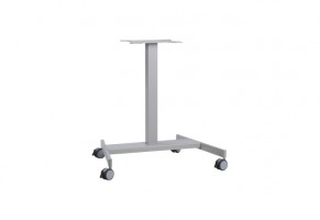 MILADESIGN central table leg with castors, LN 3901 silver