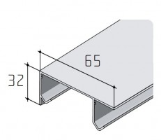 S-S20 / 30 alu anodized double profile 2m