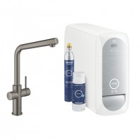 GROHE 31454AL1 Blue Home starter set L-outlet brushed Hard Graphite