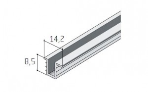 S-S03 guide profile aluminum anodized 2m