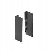 TULIP Gola C profile end piece - close metal black L+R