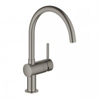 GROHE 32917AL0 Tap Minta C-spout brushed Hard Graphite