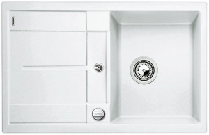 BLANCO 513028 Sink Metra 45 S white with Silgranit PuraDur eccentric