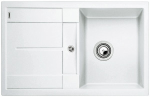 BLANCO 513187 Sink Metra 45 S white without eccentric Silgranit PuraDur