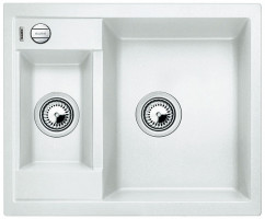 BLANCO 516157 Metra 6 sink white with Silgranit PuraDur eccentric