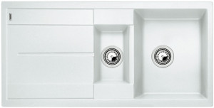 BLANCO 513223 Sink Metra 6 S white without eccentric Silgranit PuraDur