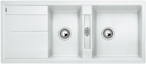 BLANCO 513064 Sink Metra 8 S white without eccentric Silgranit PuraDur