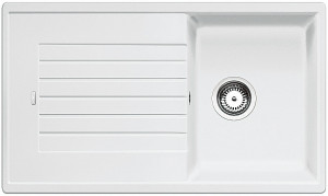 BLANCO 516740 Sink Zia 45 SL white without eccentric Silgranit PuraDur