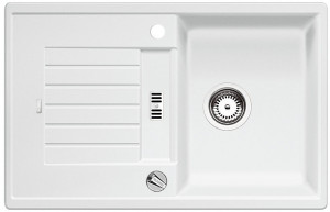 BLANCO 514718 Sink Zia 45 S white with Silgranit PuraDur eccentric