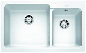 BLANCO 519649 Sink Naya 8 white without eccentric Silgranit PuraDur