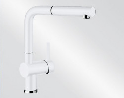 BLANCO 516710 Tap Linus-s bright white pull-out shower ceramic-look