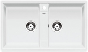 BLANCO 516678 Sink Zia 9 white without eccentric Silgranit PuraDur