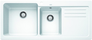 BLANCO 519657 Sink Naya 8 S white without eccentric Silgranit sink left