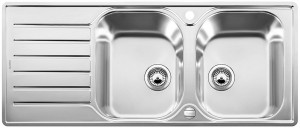 BLANCO 519713 Sink LANTOS 8 S-IF Compact brushed stainless steel with eccentric