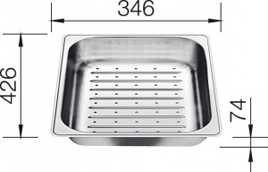 BLANCO 219770 Stainless steel bowl accessory for Plenta