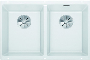 BLANCO 523578 Sink Subline 350/350-U white InFino manual Silgranit PuraDur