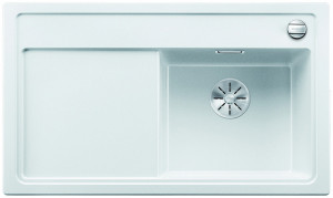 BLANCO 523788 Sink Zenar 45S white InFino with eccentric Silgranit PuraDur