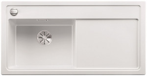 BLANCO 523929 Sink Zenar XL 6S-F white InFino with eccentric Silgranit PuraDur