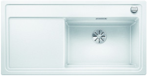 BLANCO 524085 Sink Zenar XL6S-F white InFino with eccentric Silgranit PuraDur