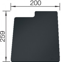 BLANCO 235900 cutting pad SITY Pad Lava gray gray-black plastic