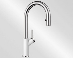 BLANCO 521368 Tap Carena-s Vario white/chrome Silgranit-look