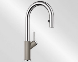 BLANCO 521376 Tap Carena-s Vario tartufo/chrome Silgranit-look