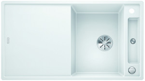 BLANCO 523234 Sink Axia III 5 SF white InFino with eccentric Silgranit PuraDur