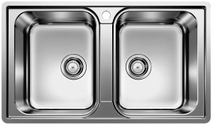 BLANCO 523039 Sink LEMIS 8 IF brushed stainless steel without eccentric