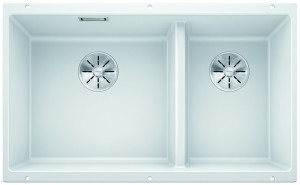 BLANCO 523155 Sink Subline 430/270-U white InFino manual Silgranit PuraDur