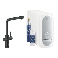 GROHE 31454KS1 Blue Home starter set L-outlet velvet black - black