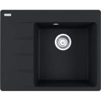 FRANKE Sink CNG 611-62 TL/7 620 x 500 matt black drain left