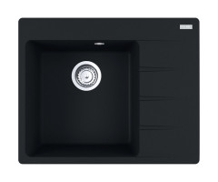 FRANKE Sink CNG 611-62 TL/2 620 x 500 matt black drain on the right