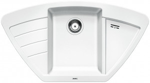 BLANCO 514758 Sink Zia 9 E white SILGRANIT® PuraDur® without eccentric