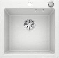 BLANCO 523680 Sink Pleon 5 white InFino with eccentric Silgranit PuraDur