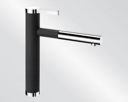 BLANCO 526171 Tap LINEE - S black/chrome with pull-out shower