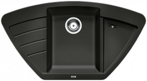 BLANCO 526031 Sink ZIA 9 E black SILGRANIT® PuraDur® without eccentric