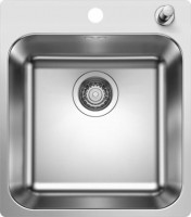 BLANCO 526353 Sink SUPRA 400-IF/A R12 with eccentric brushed stainless steel