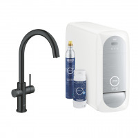 GROHE 31455KS1 Blue Home starter set C-outlet velvet black - black