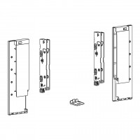 HETTICH 9257657 AvanTech You drawer front connectors Inlay+glass 187 silver