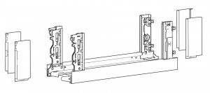 HETTICH 9257139 AvanTech You holders for individual material 187/550 silver L