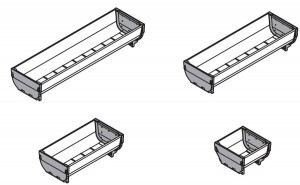 BLUM ZSI.040SI Orga Line container 88x352 mm stainless steel