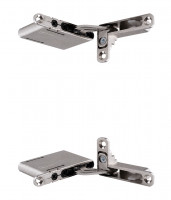 FURNITAL hinge, milled, nickel-plated with damped stop, right