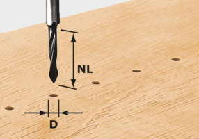 FESTOOL 491064 Through-hole drill HW S8 D5/30