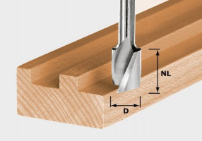 FESTOOL 490980 Spiral groove cutter HW Spi S8 D10/30