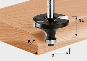 FESTOOL 491016 Roundover cutter HW S8 D38,1/R12,7 KL