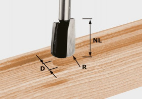 FESTOOL 490981 Round nose cutter HW S8 R5