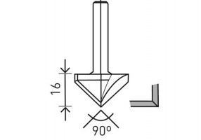 FESTOOL 491001 Plasterboard V-groove cutter HW S8 D32/90°