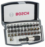 BOSCH 2607017319 32-piece screwdriver bit set with universal holder